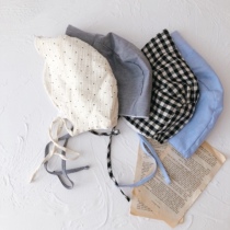 Spring Chains men and women baby newborn 3-6-9 pure cotton lacing hat South Korean children baby cotton cloth sun-shading hat