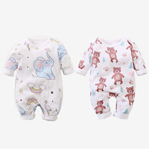 ins Wind baby climbing suit newborn long sleeve ha clothing spring and autumn pullover new cotton baby jumpsuit