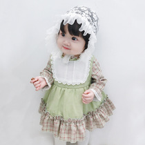Korean Version Baby Girl Child Spain Loretta Collision Color Princess Nepotism Princess Dresses Dress Palace Timbre Sweetness Dresses