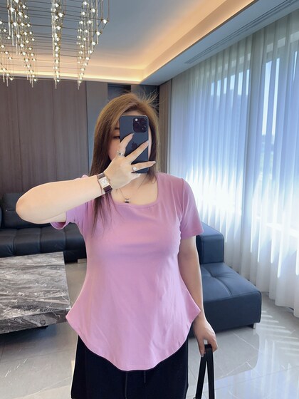 方程式小蛮腰 大码女装胖mm新款2024年夏装宽松遮肉短袖半袖T恤