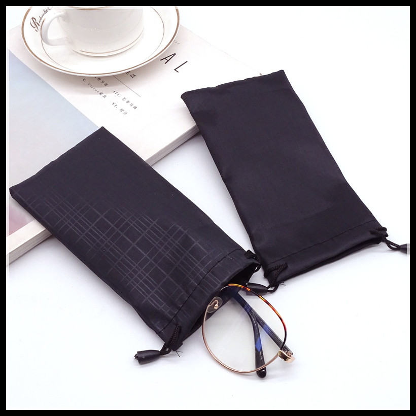 Glasses bag customized 3D sunglasses bag beam mouth flat mirror glasses bag black plaid sunglasses bag can be printed