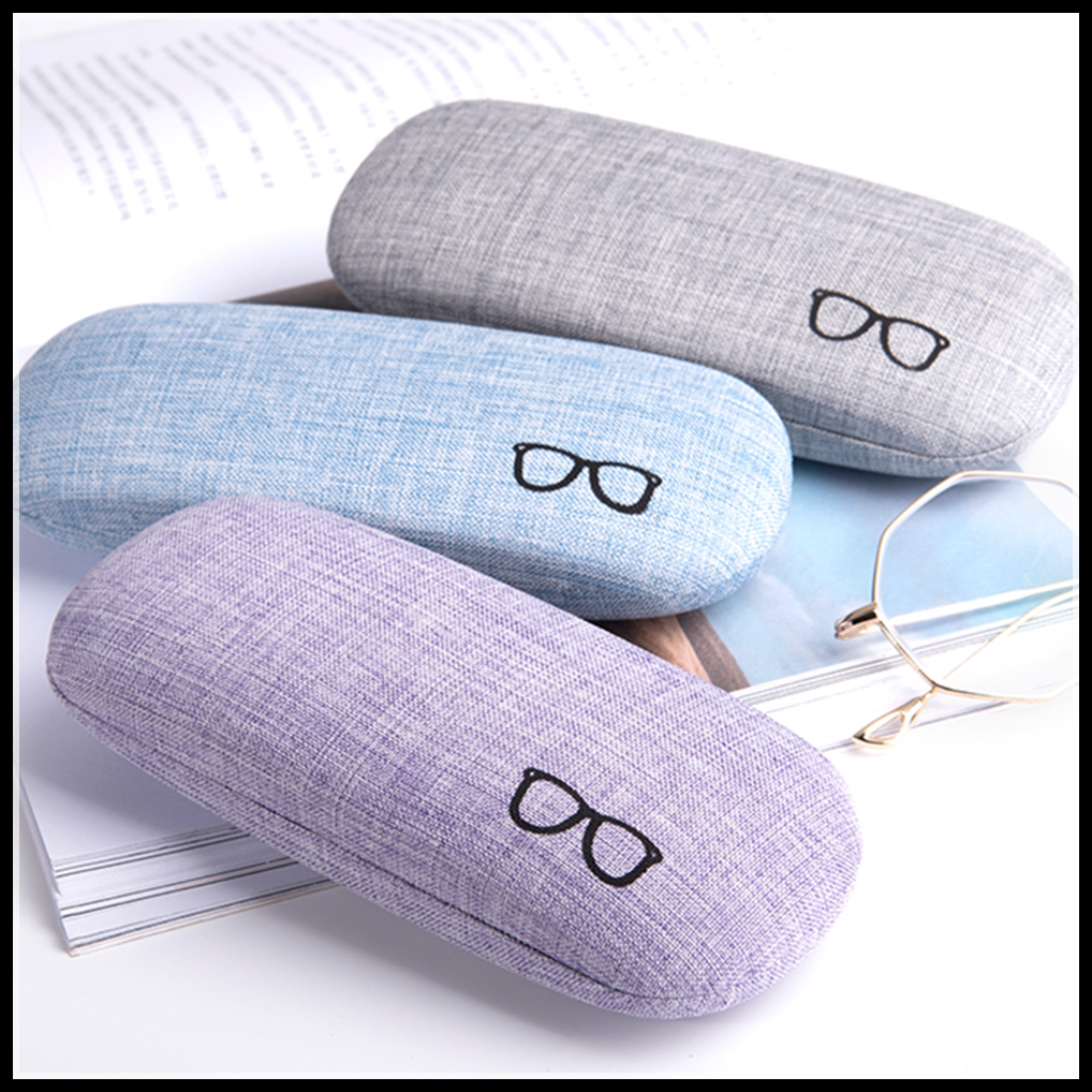 Japanese fabric myopia glasses box fresh retro cotton linen simple creative men and women custom optical eye box
