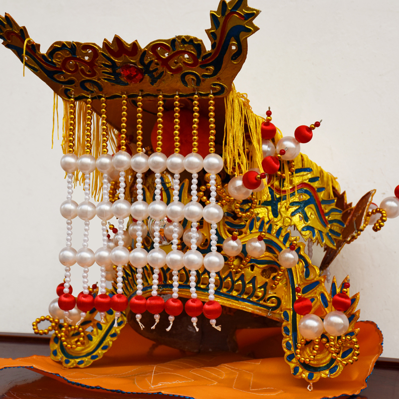 Emperor Hat Flat Top Hat Opera Safety Helmet Flat Top Crown Cap Crown God Hat Temple and Hats Temple to Customize The Play Hat