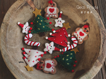 Christmas tree Gingerbread doll Christmas Little Star crutches Handmade wool felt baby photo newborn photography props