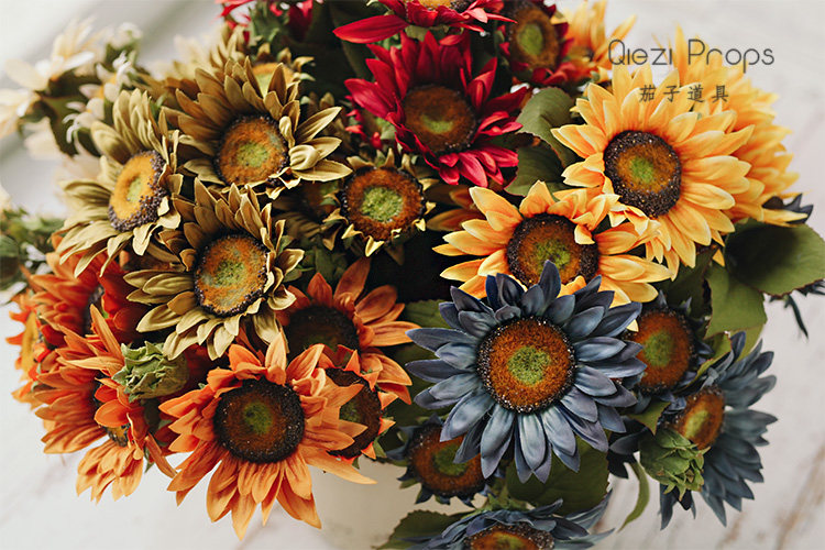 The Painter's Sunflower High-end Emulation Flower Home Children's First Year Baby Photographed Newborn Photographic Props