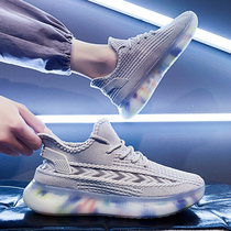 Putian Coconut 350 mens shoes Summer breathable thin section Youth sports casual running Fly-woven mesh surface tidal shoes