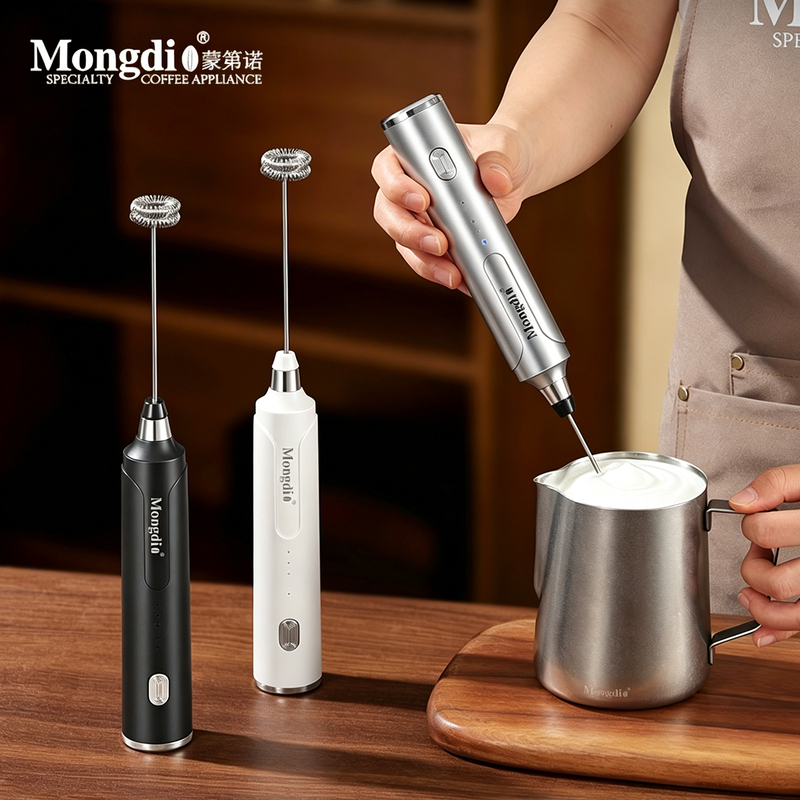 Mongdio Coffee Frother, Coffee Frothing Device, Milk Frother, Household Handheld Electric Whisk, Milk Frothing Machine Mongdio Coffee Frother, Coffee Frothing Device, Milk Frother, Household Handheld Electric Whisk, Milk Frothing Machine