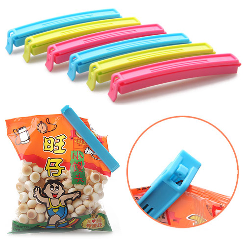 Candy-colored food sealing clip durable buckle food packaging bag sealing clip snack seasoning fresh-keeping moisture-proof clip