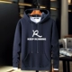 Mùa thu và mùa đông cộng với áo len trùm đầu nhung dày, áo len nam rộng rãi cộng với phân bón XL áo hoodie béo ấm