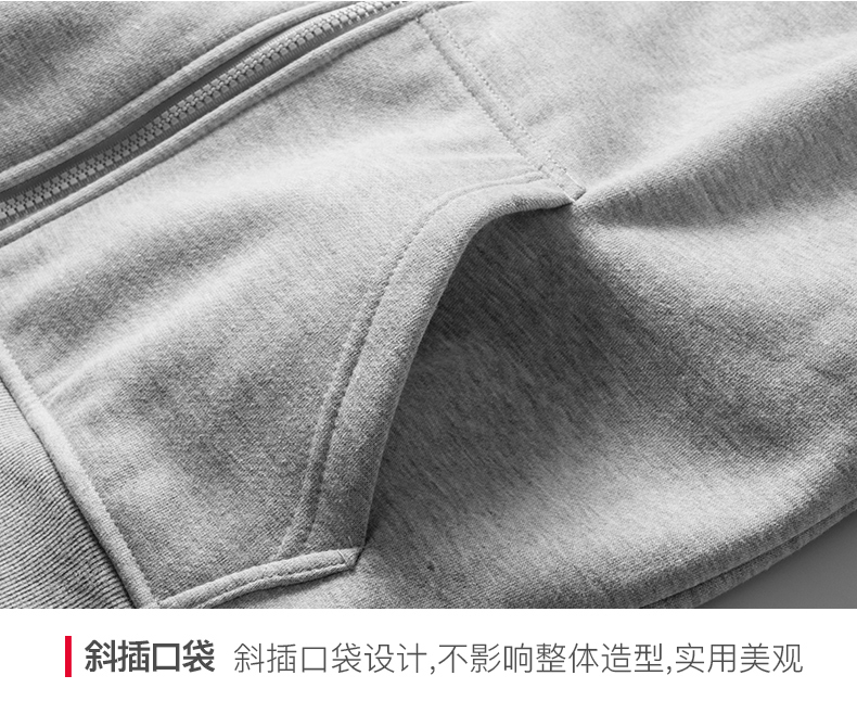 Mùa thu và mùa đông cộng với áo len trùm đầu nhung dày áo len nam có dây kéo thể thao cộng với phân bón XL chất béo áo len nam quần ngố nam