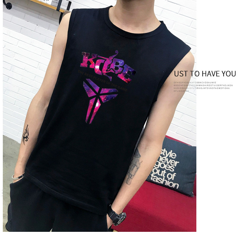 Mùa hè áo thun cotton rộng tay không tay nam size lớn thể thao vest trẻ trung áo thấm mồ hôi thấm mồ hôi rộng vai áo vest - Lót áo thun ba lỗ