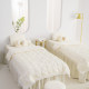 2025 Internet celebrity new beauty bed cover four-piece set bed cover high-end cream bubble yarn beauty salon special bed cover