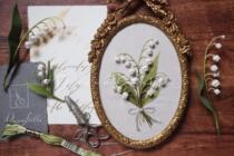 Leye Handmade stella Original Retro Lily of the Valley Embroidery Frame Painting Product Customizable