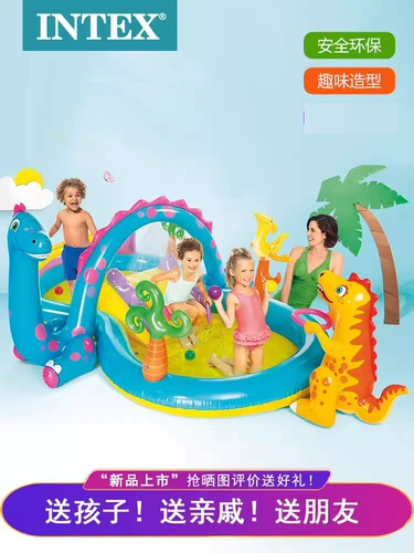 Intex, надувной воздушный насос для младенца, морской бассейн с шариками