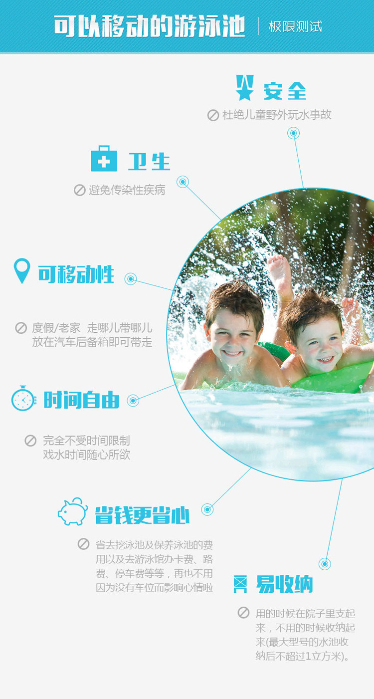 Детский надувной бассейн 原装正品儿童游泳池宝宝戏水池婴幼儿洗澡沙浴池支架海洋球池 Bestway