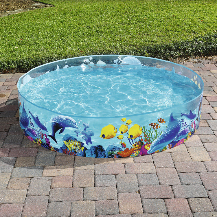 Детский надувной бассейн 正品海洋动物硬橡胶游泳池家庭画水池鱼塘儿童浴池不充气 Bestway
