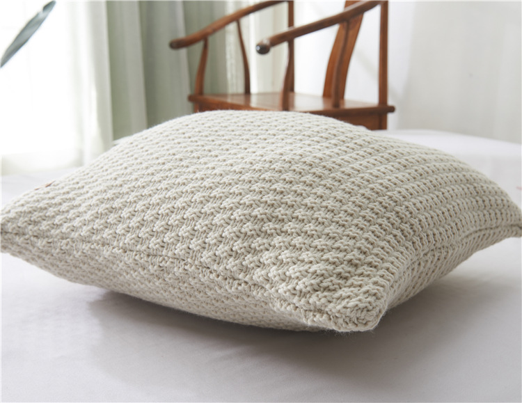 Thiết kế gối phong cách Bắc Âu gió đan gối gối màu rắn đơn giản sofa vuông gối cửa sổ gối chăn gối hình thú 2 trong 1
