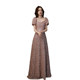 High-end sequined lace evening dress 2021 new banquet long dress short-sleeved French style autumn dating daily wedding