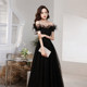 Black evening dress new 2022 hot style light luxury annual meeting evening dress skirt banquet temperament celebrity new dress female