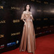 One-shoulder evening dress female 2022 new celebrity dress skirt high-end dress high-end banquet satin dress autumn