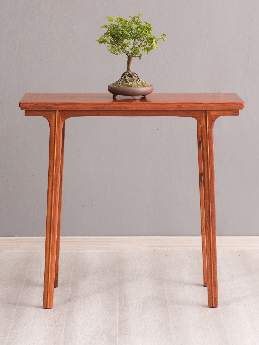 Qinfu mahogany furniture Burmese rosewood strip table for table tribute table god table household strip case Buddha table for table