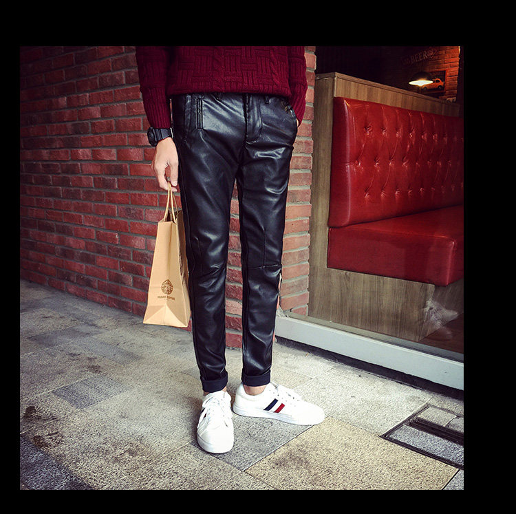 Pantalon cuir homme en vrac pour adolescent pour printemps - Ref 1494206 Image 9