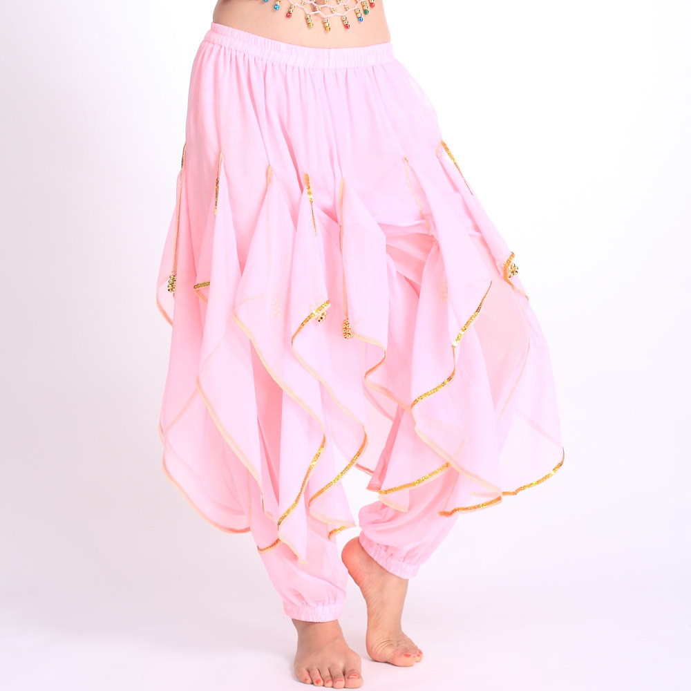 Indian Dance Performance Dress Belly Dance Pants Dancing Fitness Suit Swivel Light Cage Pants K13
