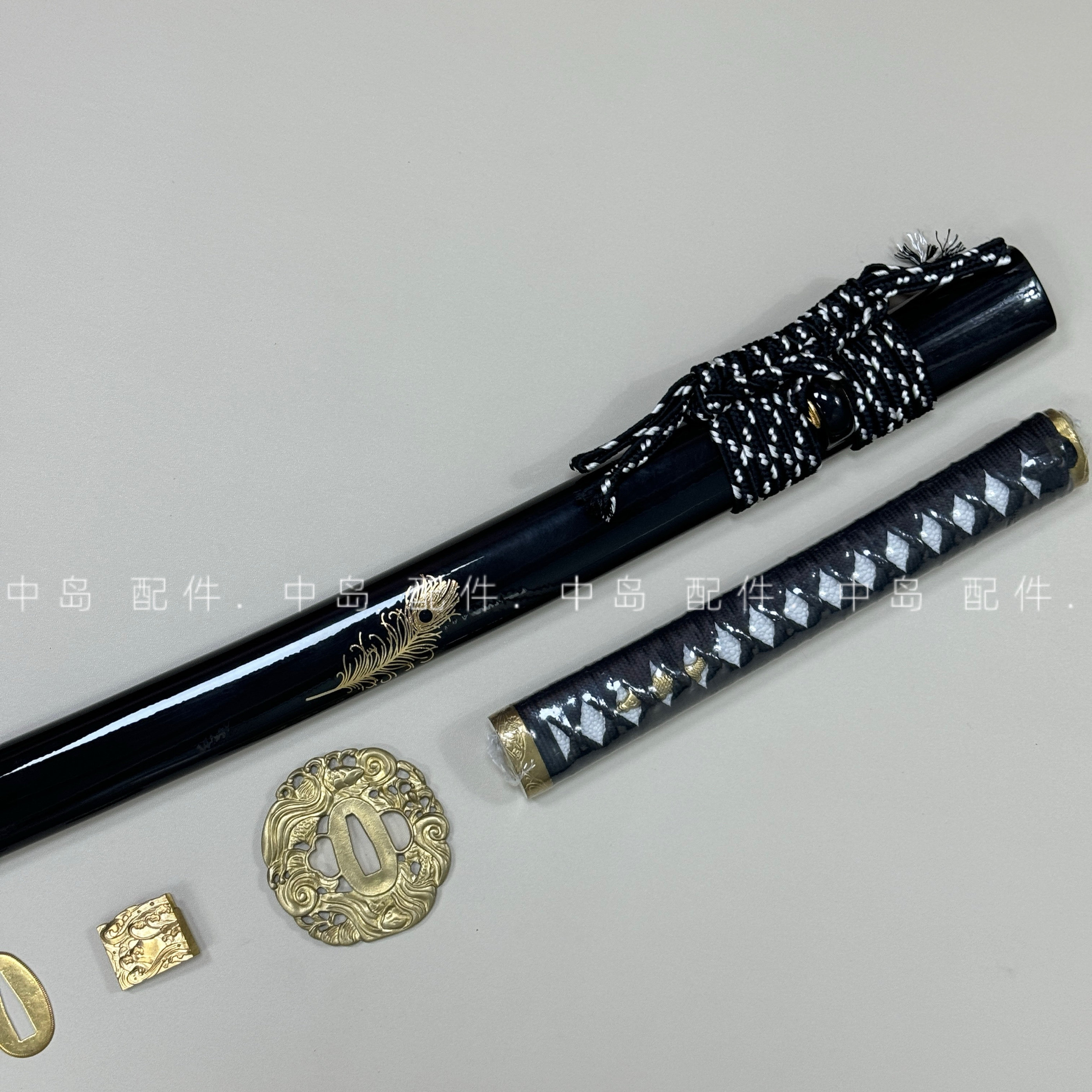 25年最新|日式打刀刀鞘套装必买推荐!黄铜刀镡+实木烤漆贴花,武士魂觉醒-更多剑道配件-淘宝好物网