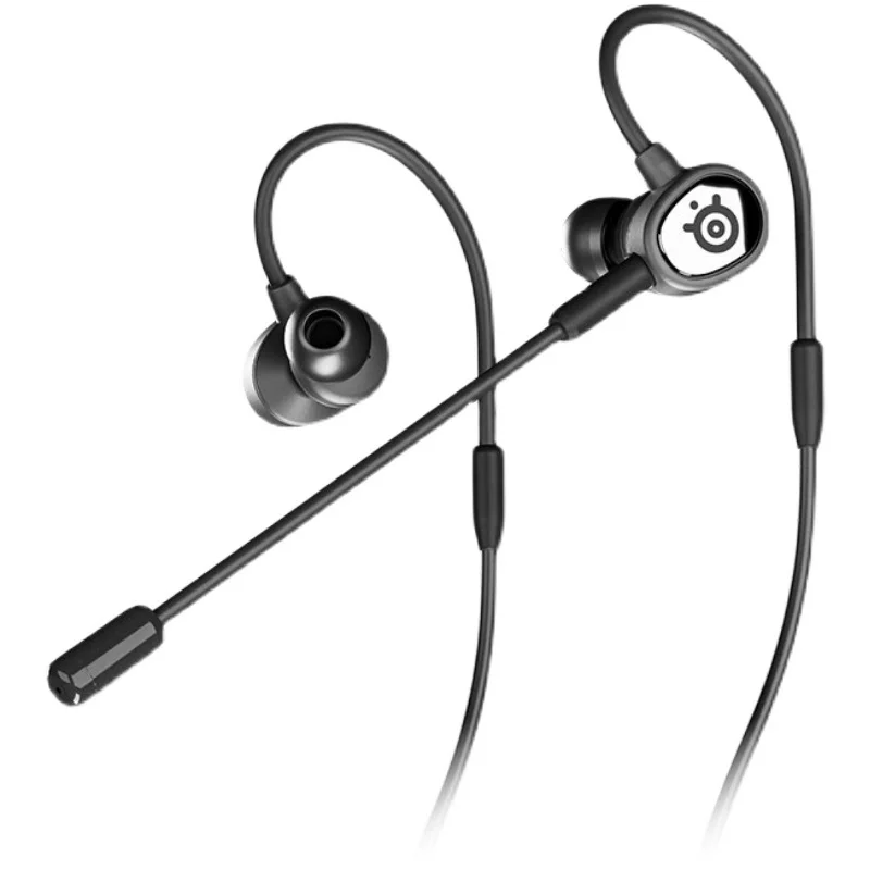 Наушники-вставки SteelSeries/Sai Rui Tusq с двойным микрофоном для игр, черные, совместимость на нескольких платформах