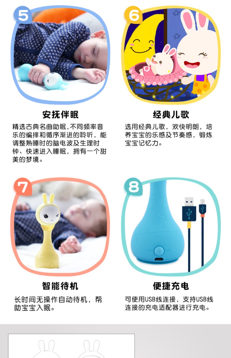 Thỏ lửa R1S Tay cầm điện tử thông minh Lấy tay Đồ chơi Âm nhạc Máy bé sơ sinh Bé sơ sinh Máy học sớm R1 đồ chơi điện tử thông miinh