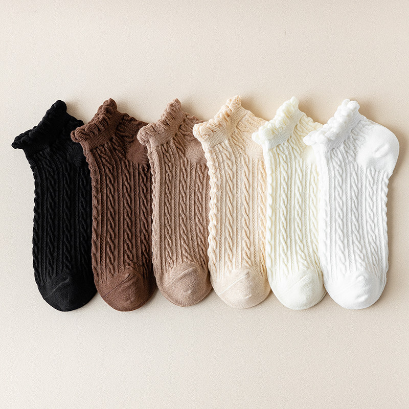 Lace Socks Children Short Socks Summer Thin Jk Cute Day Ensemble Brief Invisible Socks Girl Low Helper Pure Cotton Ins Tide Spring Autumn