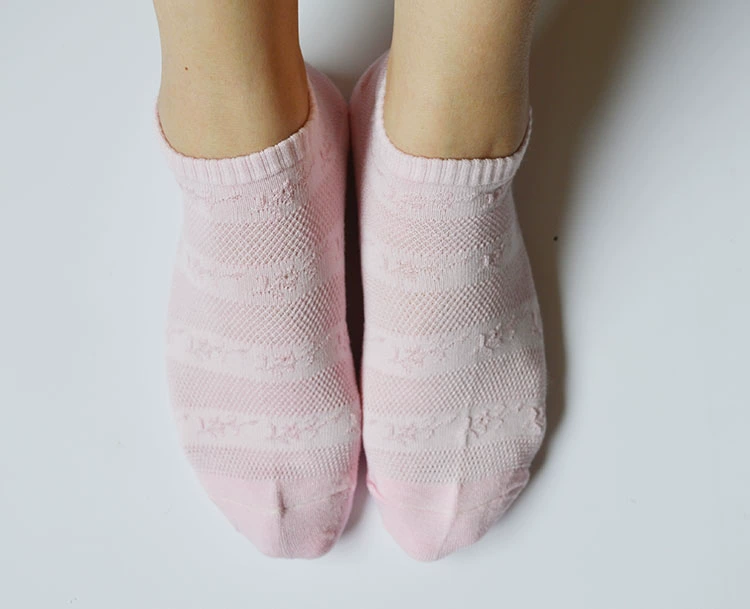 Mùa xuân và mùa hè phần mỏng sợi tre thở ladies thuyền socks hollow lưới vớ cotton màu rắn kẹo màu vớ nữ