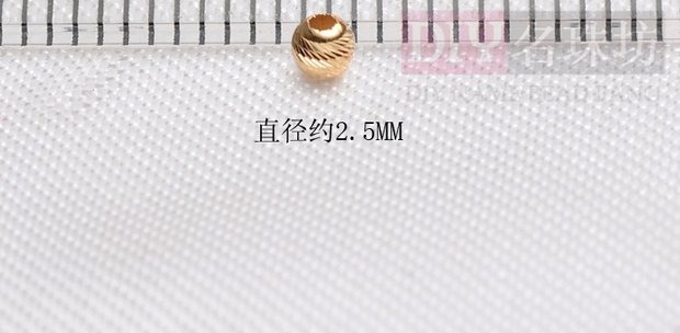 Chủ đề vàng 18k hạt nhỏ vàng hạt lỏng vòng tay vòng cổ vòng chân vòng DIY trang sức phụ kiện mô hình mặt trăng hạt nhỏ vàng - Vòng chân lắc chân vàng trắng