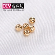 Chủ đề vàng 18k hạt nhỏ vàng hạt lỏng vòng tay vòng cổ vòng chân vòng DIY trang sức phụ kiện mô hình mặt trăng hạt nhỏ vàng - Vòng chân