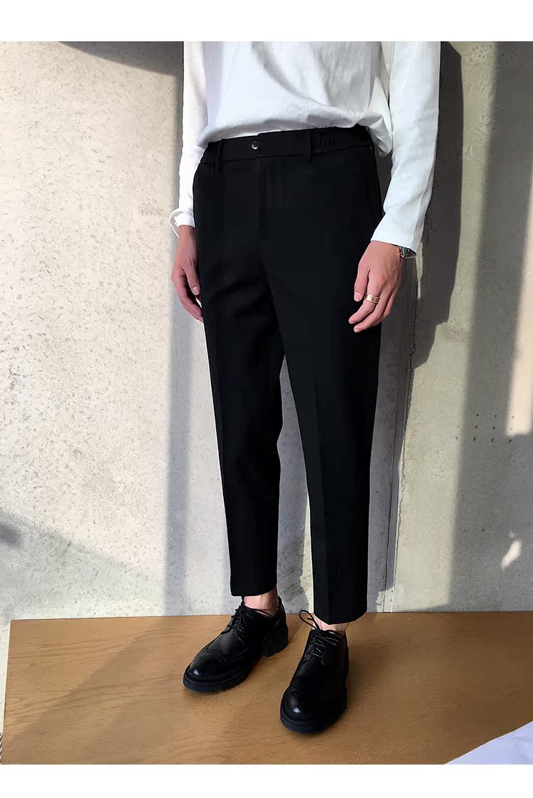 Mustache shop quần tây nam kinh doanh mùa thu quần thẳng quần dài nam phiên bản Hàn Quốc của xu hướng quần tây Slim quần vải nam