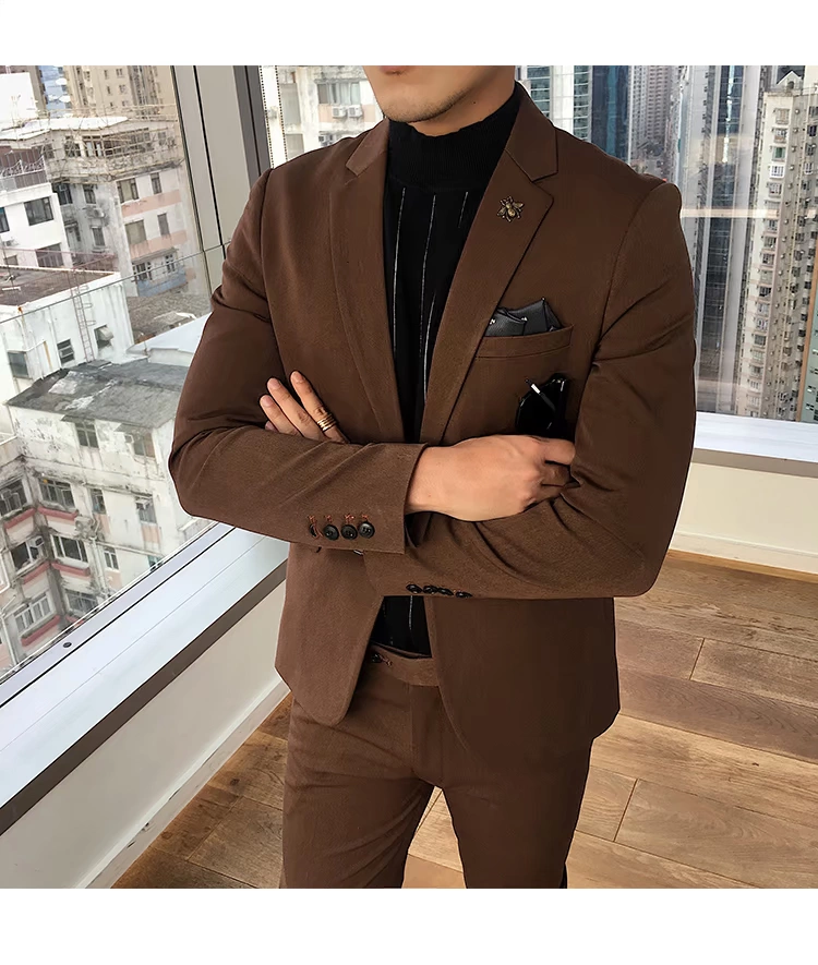 Mustache shop quần tây nam phù hợp với quần mùa thu đông Slim kinh doanh trang phục chuyên nghiệp để làm việc quần chân nhỏ