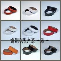 Leather belt ring White black red belt ring Cowhide trouser belt accessories Gold silver glossy leather ring