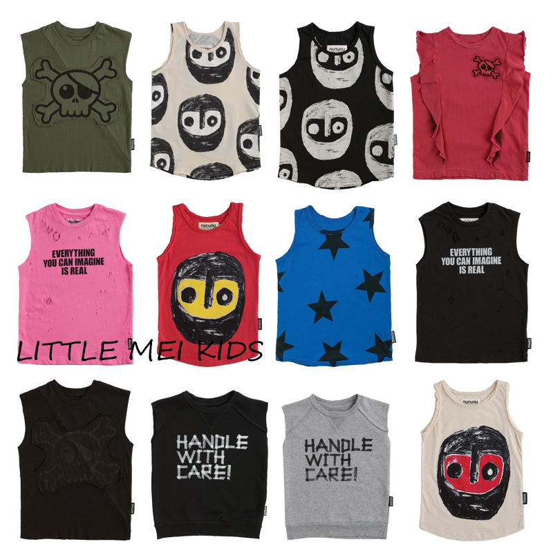 2021 new nu Tongan Xia men and women children's clothing vest sleeveless casual children T-shirt cotton baby thin