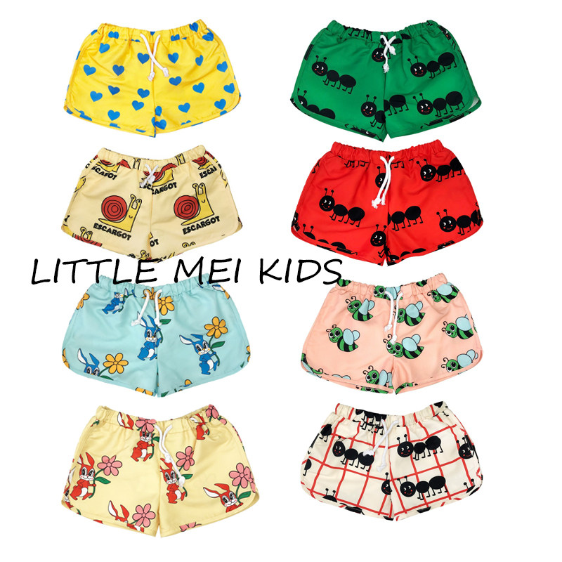 2021hugo in the same section CUHK boy speed dry downpable shorts children beach pants seaside flat corner swimming trunks