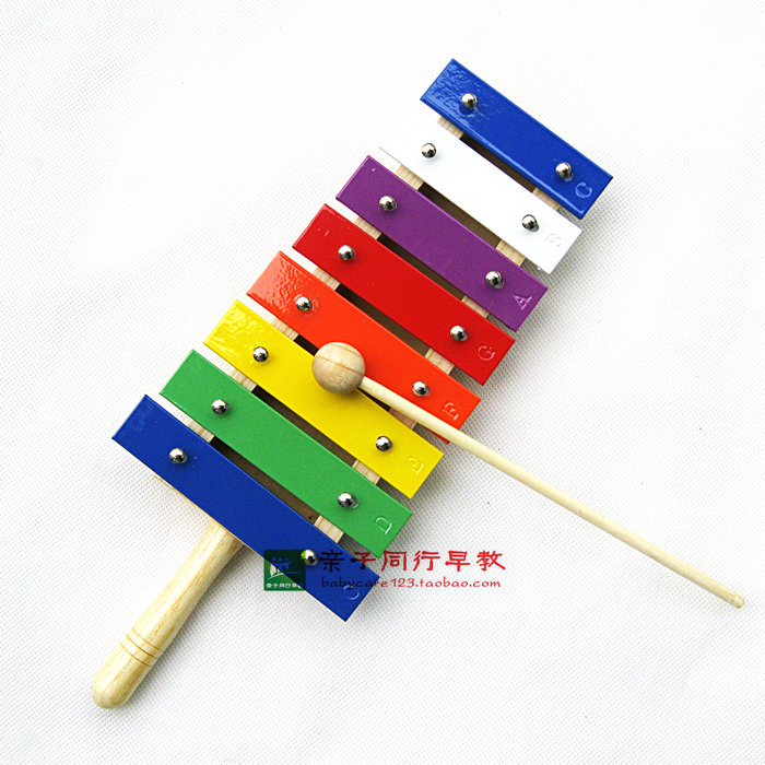 With eight-tone piano aluminum plate piano Oriental baby-friendly early education ORF music teaching aids Children percussion toys