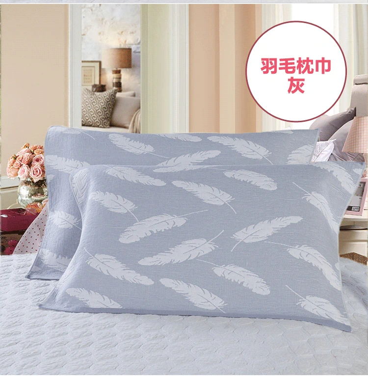 Jie Liya cotton dày gối khăn gạc tăng đôi gối khăn cao cấp mềm mại và thoải mái của cặp gối 5585 - Khăn gối