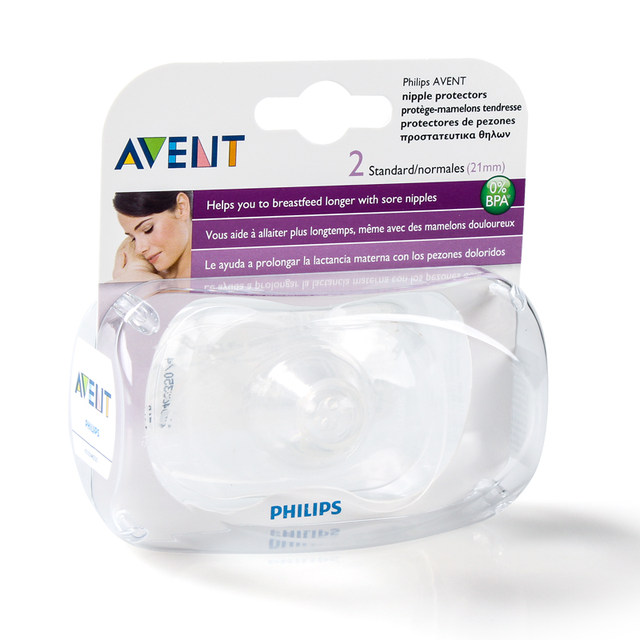 Avent Silicone Nipple Protectors, 2 Pack, Recessed Breastfeeding, Anti-Bite Milk Shield, Anti-Friction Nipple Pads ເພື່ອຊ່ວຍການລ້ຽງລູກດ້ວຍນົມແມ່