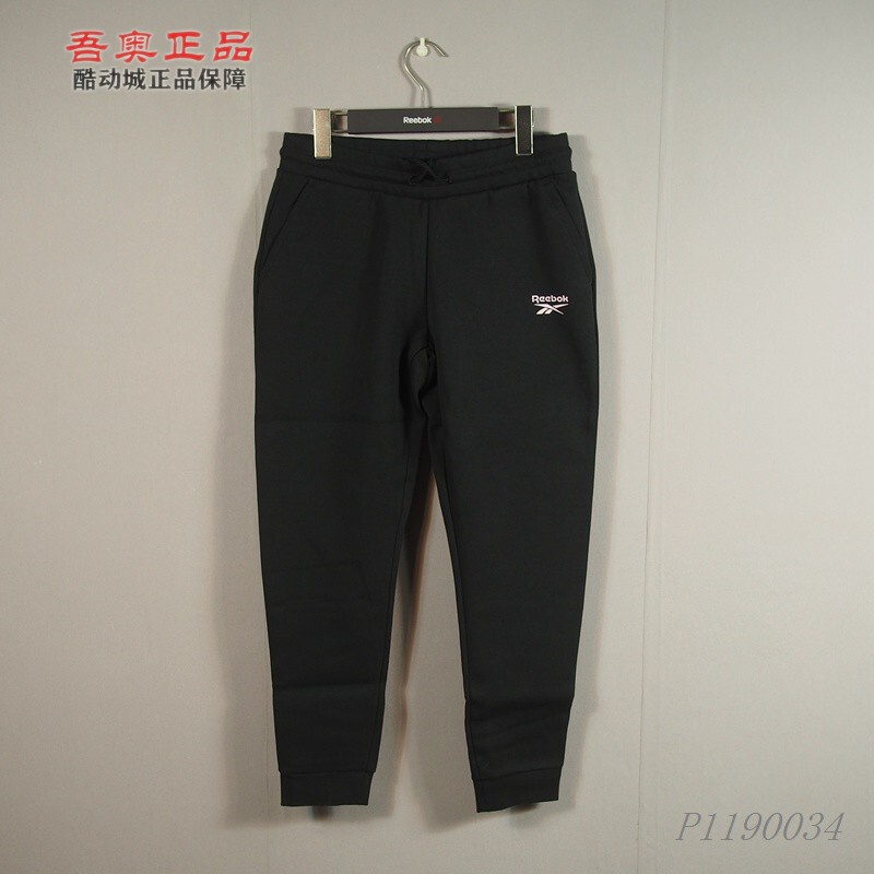 Reebok Women's Knitted Cotton-Polyester Breathable and Comfortable Medium-Thickness Casual Sports Cuffed Pants Gv5528 Reebok Women's Knitted Cotton-Polyester Breathable and Comfortable Medium-Thickness Casual Sports Cuffed Pants Gv5528