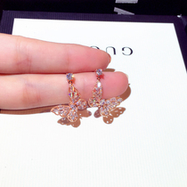 Earrings ins butterfly temperament atmospheric earrings 2021 New Tide premium sense short fashion personality earrings women