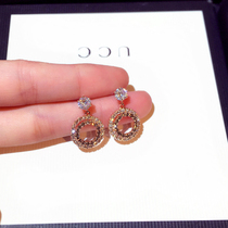 Ear High sense female suitable for round face Circle earring 925 silver pin earrings 2021 New Tide personality Net Red