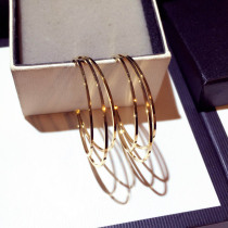 Three circles 2021 fashion earrings Korean Net Red Women exaggerated personality fashion unique circle earrings