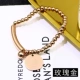 Vòng tay đính hạt Hàn Quốc mạ vàng hồng 18K không phai màu thời trang đơn giản màu đỏ với vòng tay