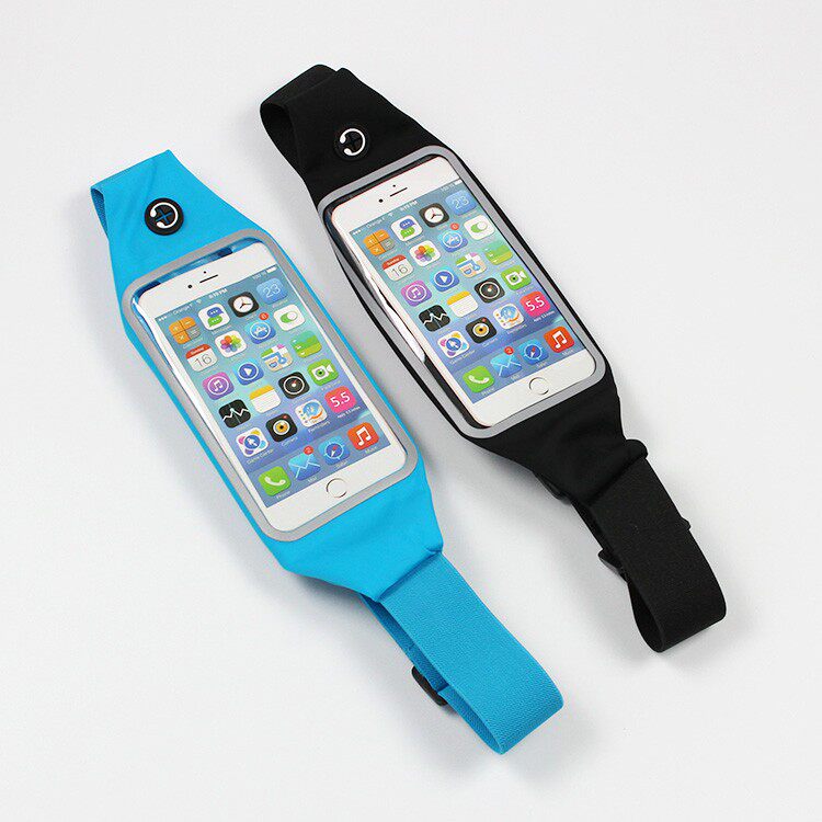 Running exercise fitness small waist bag touch screen Windows mobile phone key bag Lycra nylon anti-splashing custom LOGO