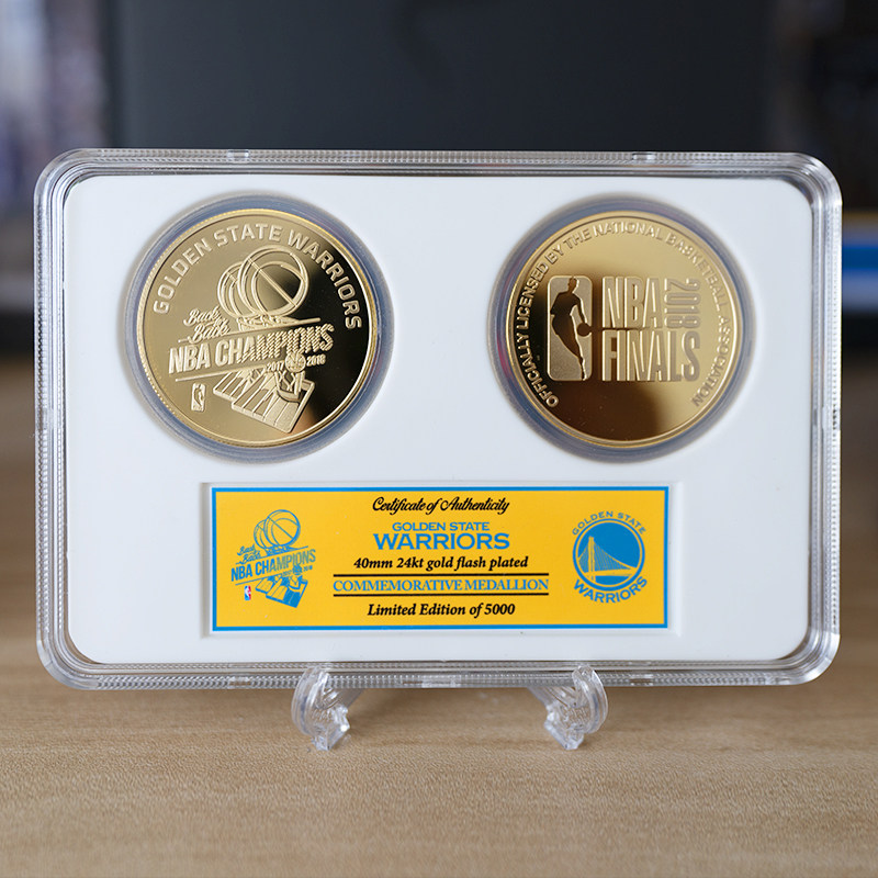 Curi Durant Clay Warriors 2018 NBA championship commemorative coin fans' collection to send classmates a gift