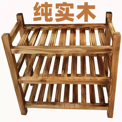 Solid wood fir carbonized wood dining cabinet Chinese retro strip meat and vegetable rack Hot pot shop restaurant food stall vegetable rack